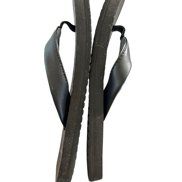 Sanuk Girls Flip Flops Black/Multi Size 2/3 - Picture 3 of 6